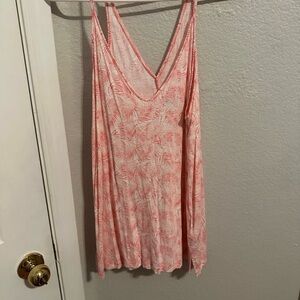 Old Navy Coral and Cream Patterned Top